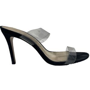 Schutz 7.5 Women's Black Stiletto Heels Pointed Toe Pump Leather Office Core